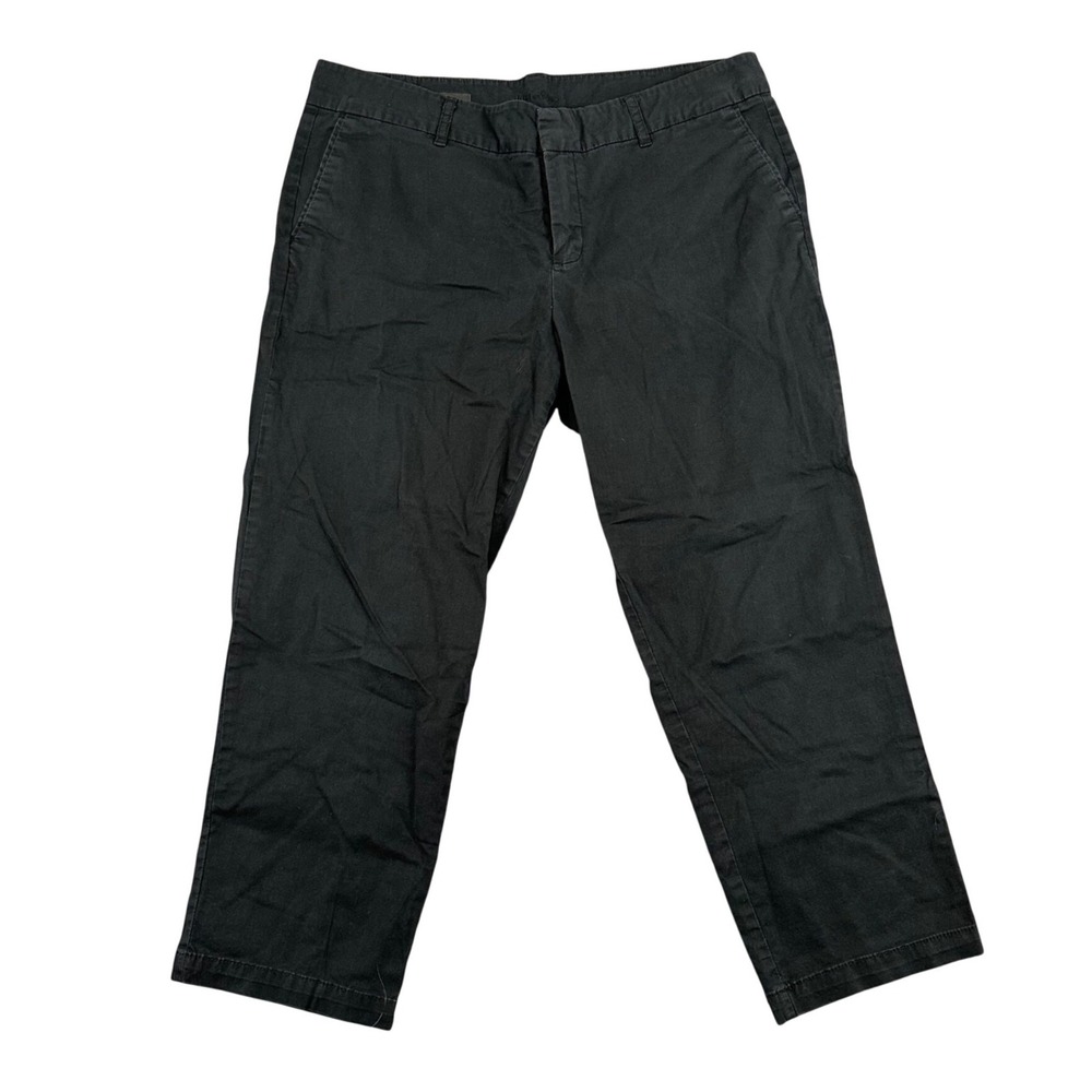 KUT‎ from the Kloth Taylor Crop Trouser Womens Size 14 Black Twill Stretch